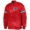 Atlanta falcons starter the pick and roll red satin varsity jacket 1