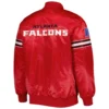 Atlanta falcons starter the pick and roll red satin varsity jacket 2