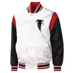 Atlanta Falcons Pitch White/Black Satin Jacket