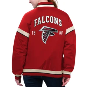Atlanta falcons tournament satin varsity jacket