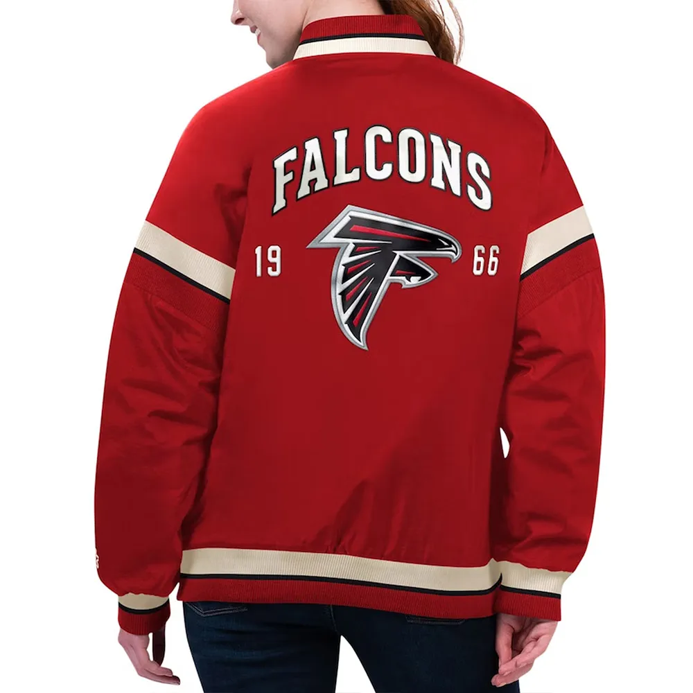 Atlanta falcons tournament satin varsity jacket