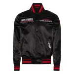 Atlanta Falcons Turn It Up M Full-Snap Black Satin Jacket