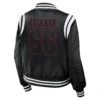 Atlanta falcons womens full zip bomber varsity jacket black 2 1