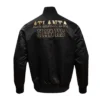 Atlanta hawks black gold full snap satin varsity jacket black 4