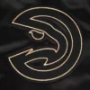 Atlanta hawks black gold full snap satin varsity jacket black 6
