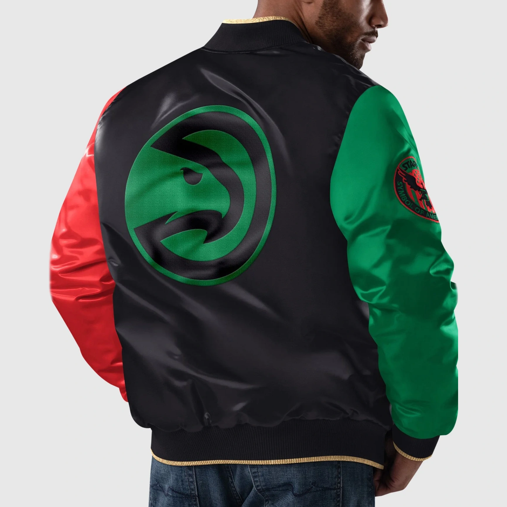 Atlanta hawks black history month satin jacket