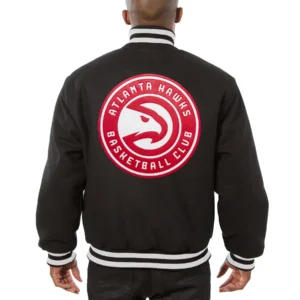 Atlanta hawks full wool varsity jacket black 1 1