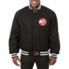Atlanta hawks full wool varsity jacket black