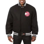 Atlanta Hawks One Color Black Wool Jacket