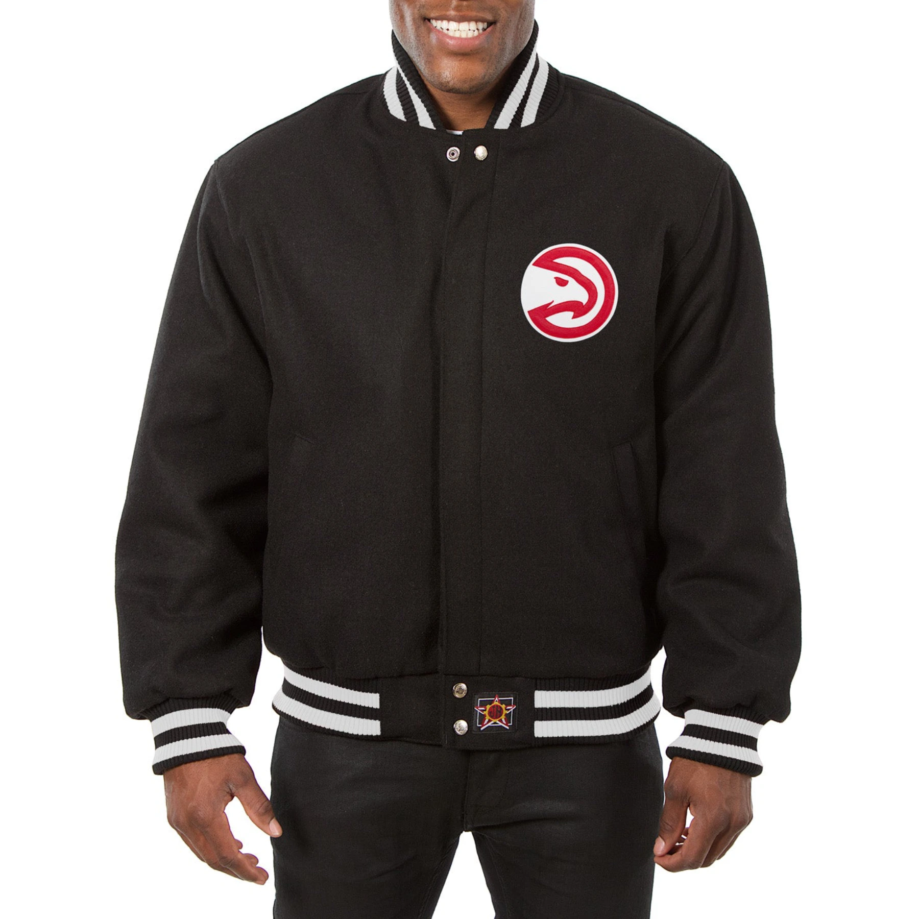Atlanta hawks full wool varsity jacket black