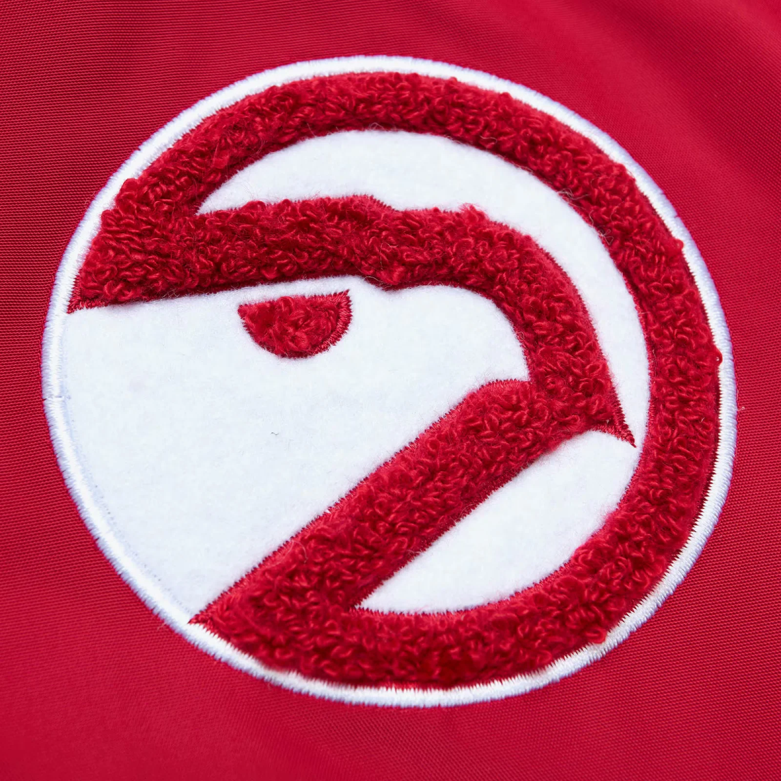 Atlanta hawks full zip red bomber jacket