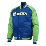 Atlanta Hawks Hardwood Classics Reload 3.0 Blue Satin Jacket