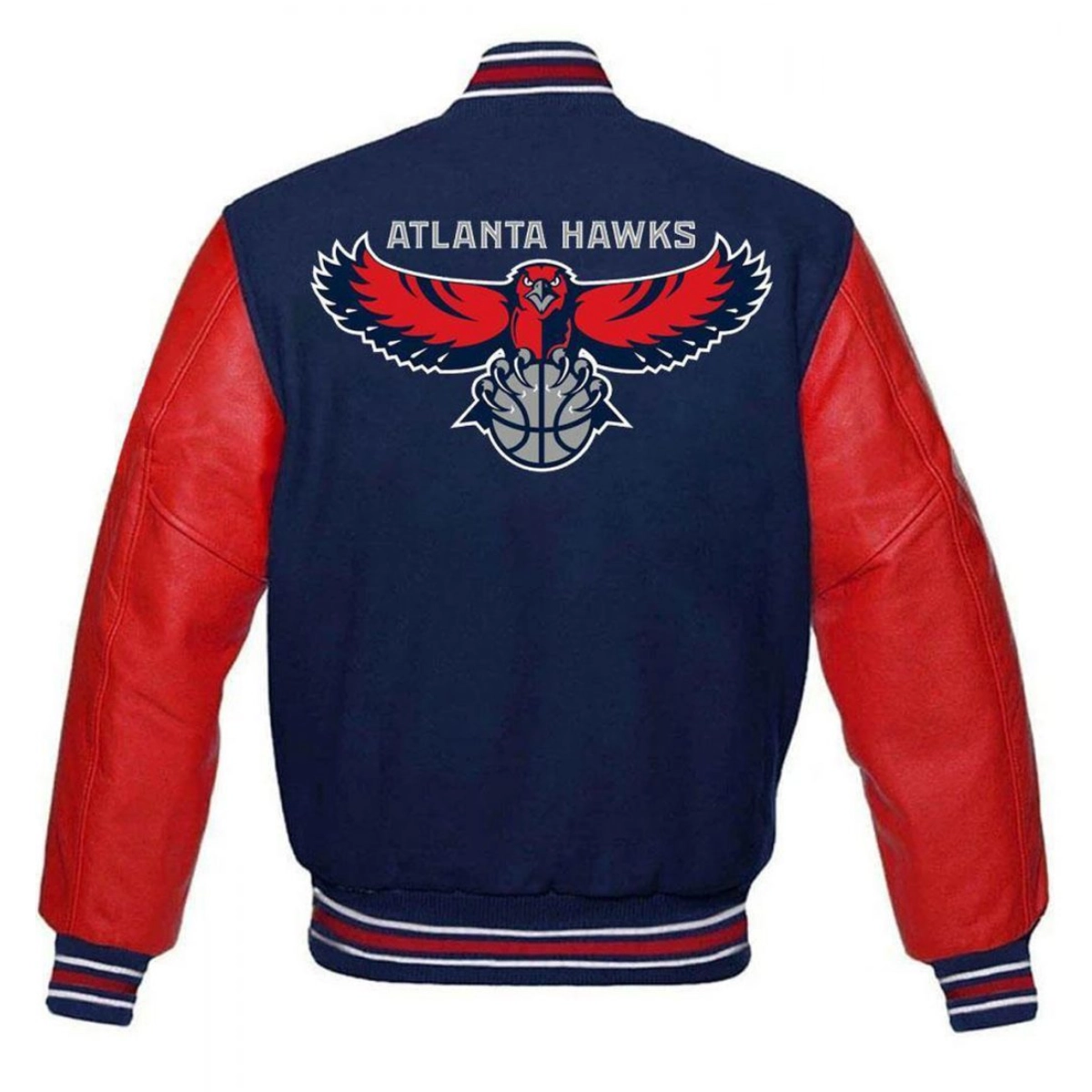 Atlanta hawks letterman wool leather varsity jacket 1 1