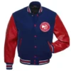 Atlanta hawks letterman wool leather varsity jacket 1