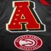 Atlanta hawks mashup full snap satin varsity jacket black 2