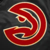 Atlanta hawks mashup full snap satin varsity jacket black 3