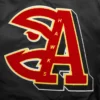 Atlanta hawks mashup full snap satin varsity jacket black 4