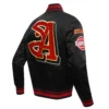 Atlanta hawks mashup full snap satin varsity jacket black 6