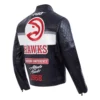 Atlanta hawks moto cafe racer jacket