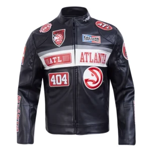 Atlanta hawks moto jacket
