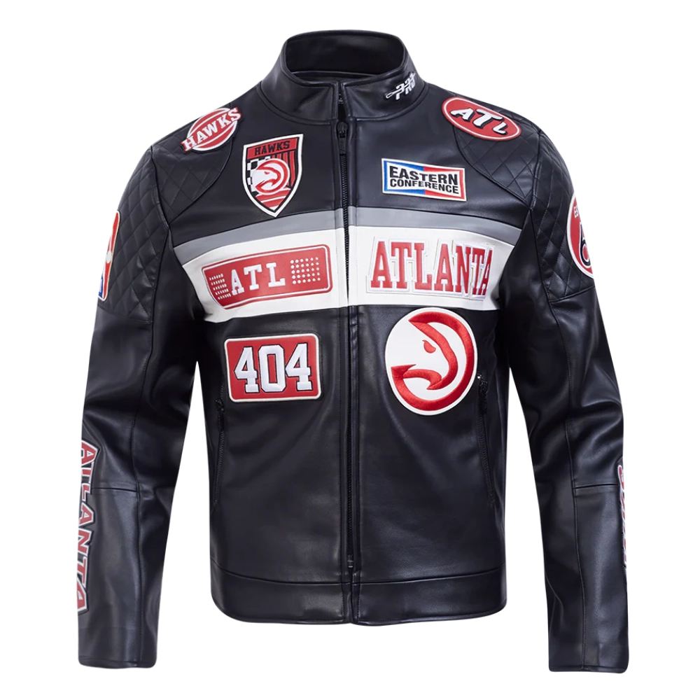 Atlanta hawks moto jacket