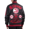Atlanta hawks old english rib satin varsity jacket black 4