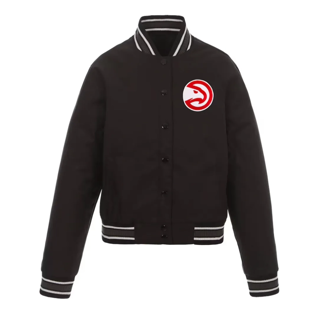 Atlanta hawks one color black jacket