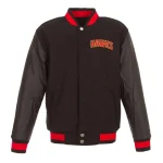 Atlanta Hawks One Color Wool/Leather Jacket