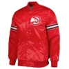 Atlanta hawks pick roll full snap satin varsity jacket red 2