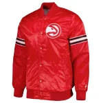 Atlanta Hawks Pick & Roll Red Satin Jacket