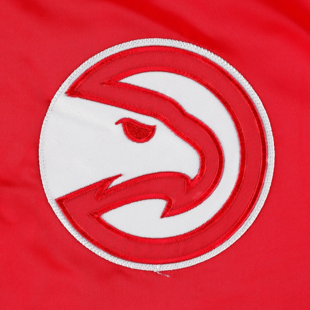 Atlanta hawks pick roll full snap satin varsity jacket red