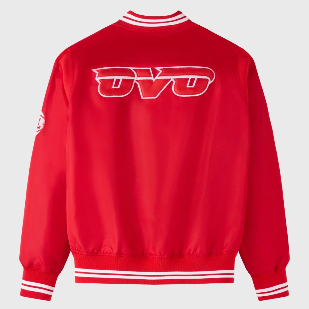 Atlanta hawks playboy red satin varsity jacket