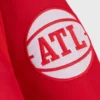 Atlanta hawks playboy red satin varsity sleeve logo
