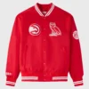Atlanta hawks playboy red varsity jacket
