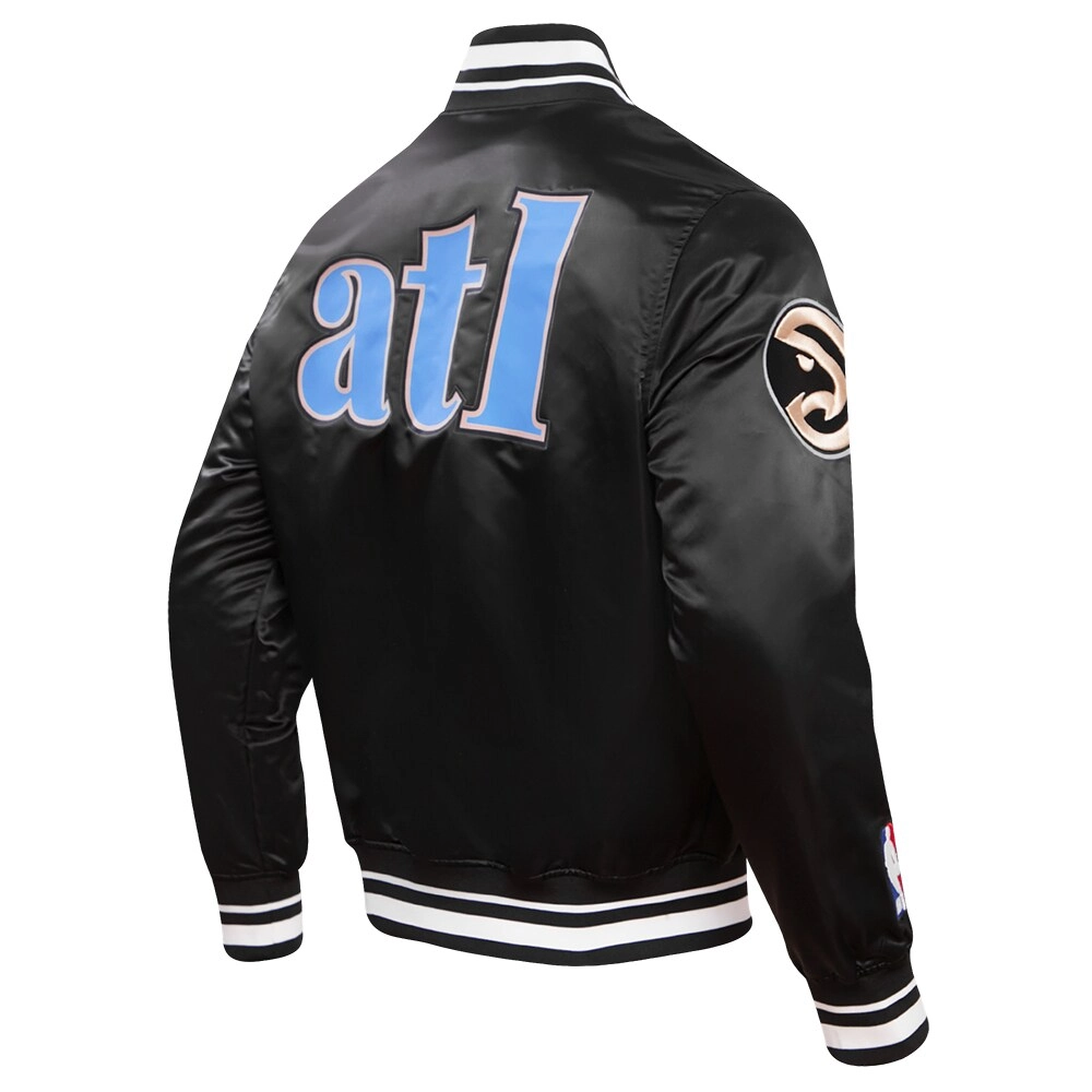 Atlanta hawks pro standard 2023 24 city edition satin varsity jacket 2