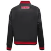 Atlanta hawks script tail womens ribbed knitted satin varsity jacket black 5 1