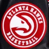 Atlanta hawks script tail wool leather varsity jacket redblack 3 1