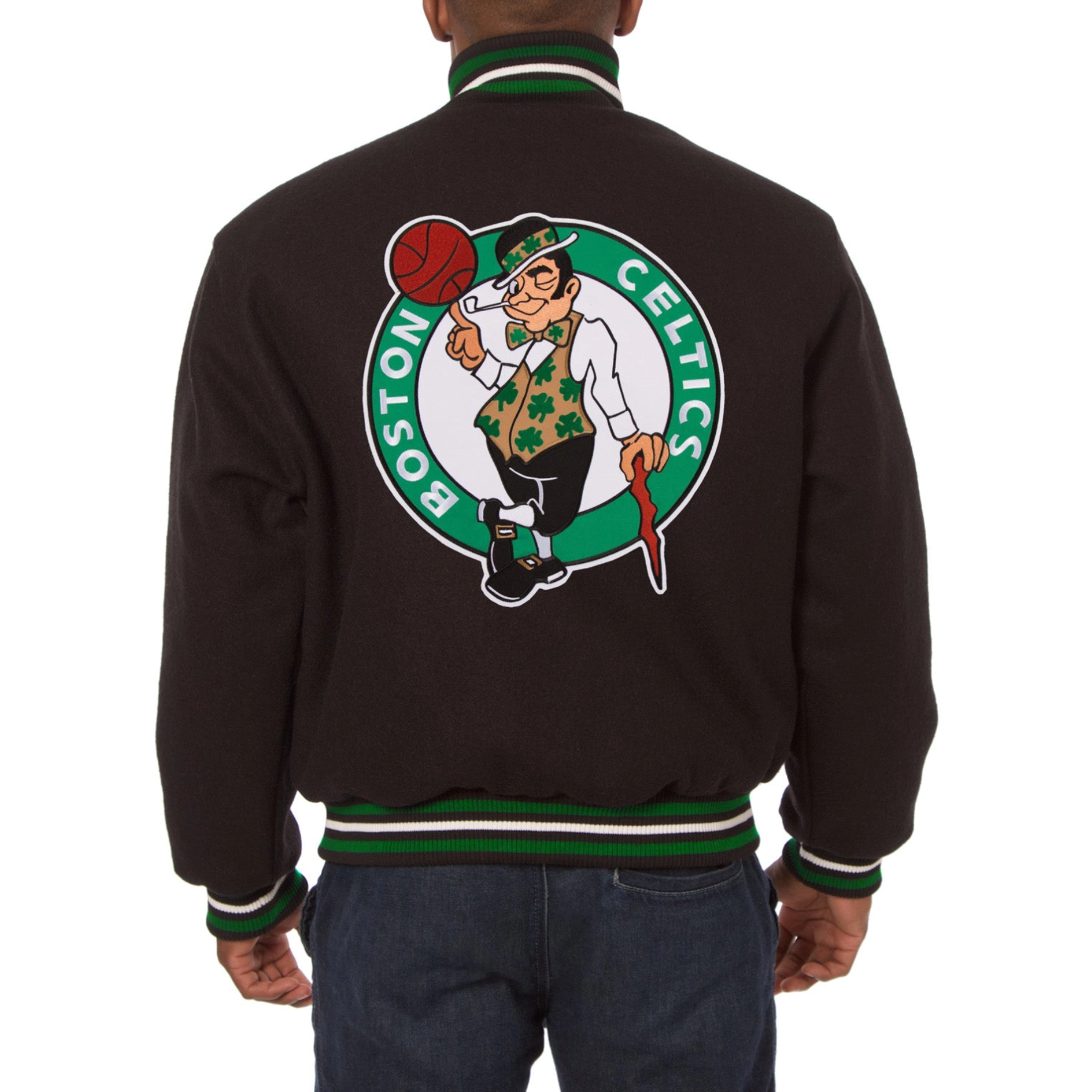 Atlanta hawks wool varsity jacket black 1