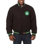 Boston Celtics One Color Black Wool Jacket