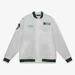 Austin FC City Full-Snap White Satin Jacket