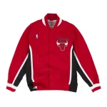 Chicago Bulls Warm Up Authentic Track Red Wool Jacket