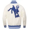 Baltimore colts retro classic full snap cream satin jacket