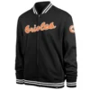 Baltimore orioles 47 black wax pack pro camden full zip varsity jacket 1 1