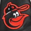 Baltimore orioles retro classic wool leather varsity jacket white black