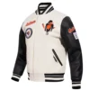 Baltimore orioles retro classic wool leather varsity jacket white black 6