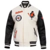 Baltimore orioles retro classic wool leather varsity jacket white black 7