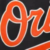 Baltimore orioles two tone handcrafted logo wool varsity jacket black orange 3