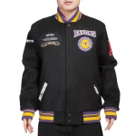 Baltimore Ravens Crest Emblem Black Wool Jacket
