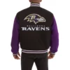 Baltimore ravens handmade wool varsity jacket black purple 2