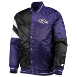 Baltimore Ravens Leader Black/Purple Satin Jacket